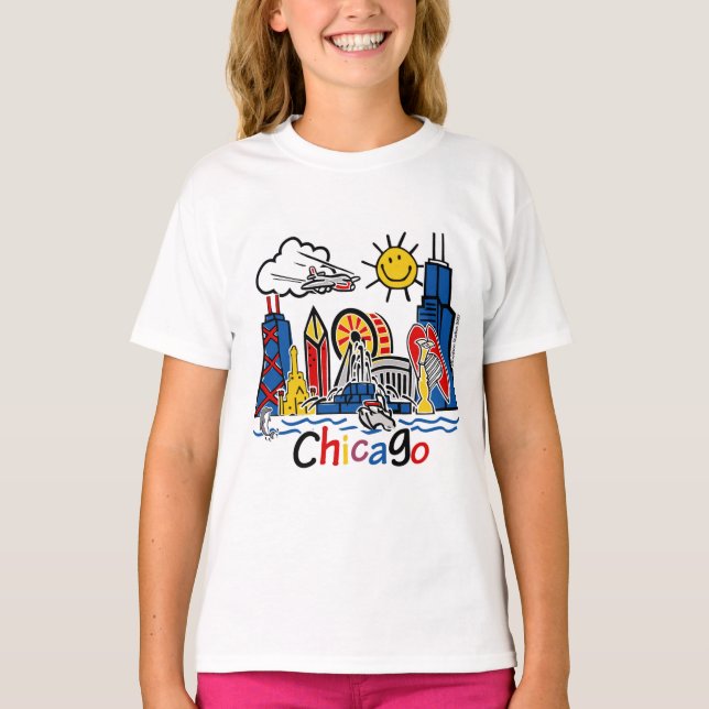 Chicago Kids Skyline T-Shirt (Front)