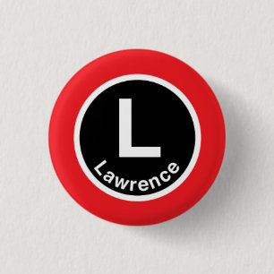 Chicago L Lawrence Red Line 3 Cm Round Badge
