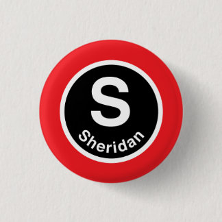 Chicago L Sheridan Red Line 3 Cm Round Badge