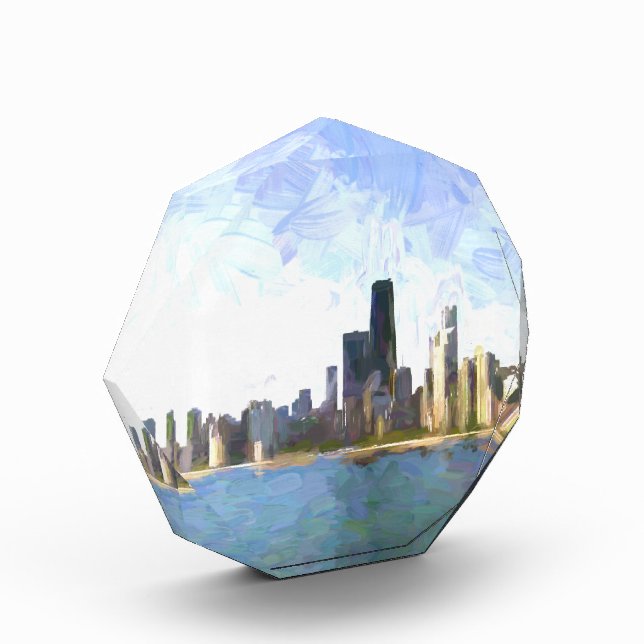 Chicago Liquified Paint Photo Block (Left)
