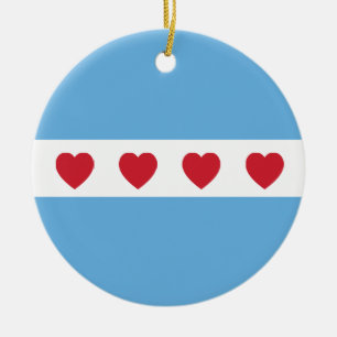 Chicago Love   Ceramic Ornament