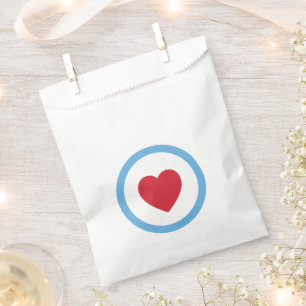 Chicago Love Favour Bags Heart Blue