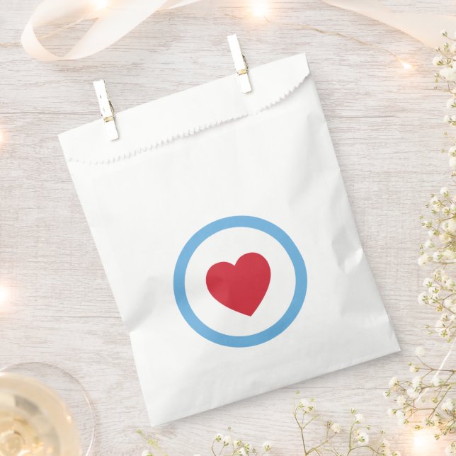Chicago Love | Favour Bags | Heart | Blue (Clipped)