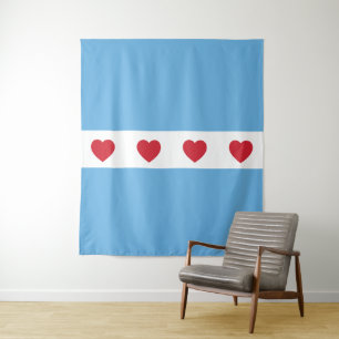 Chicago Love Tapestry Wall Decor Zoom Wall