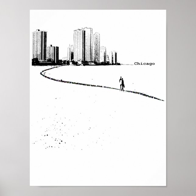 Chicago Lovers Vintage Poster (Front)