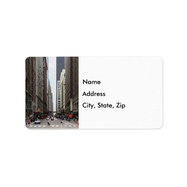 Chicago Madison Street Address Label (Front)