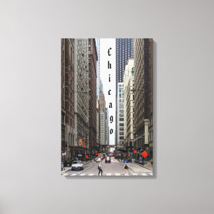 Chicago Madison Street Canvas Print with Text