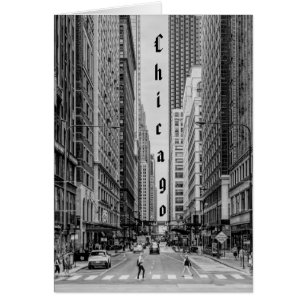 Chicago Madison Street Grayscale Card