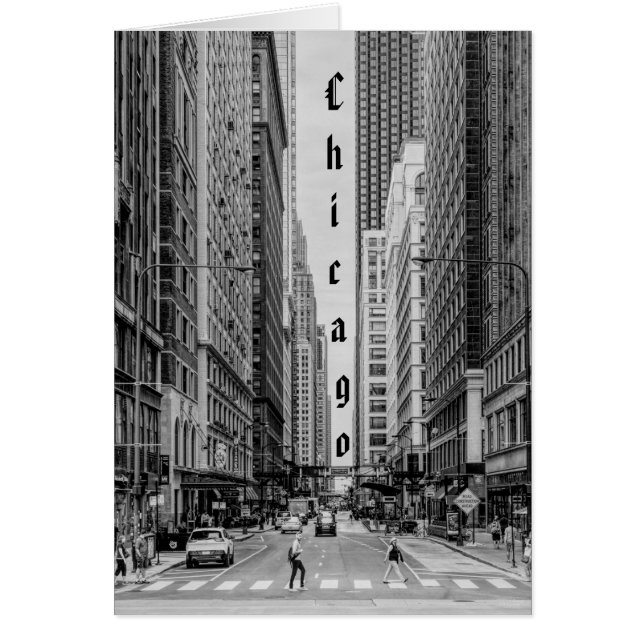 Chicago Madison Street Grayscale Card (Front)