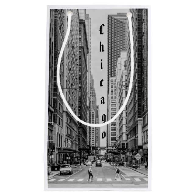 Chicago Madison Street Grayscale Gift Bag (Front)
