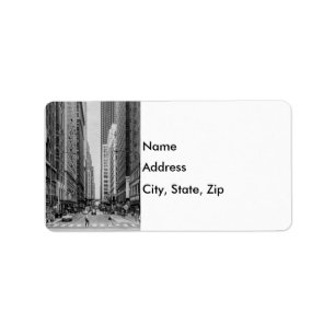Chicago Madison Street Grayscale Label