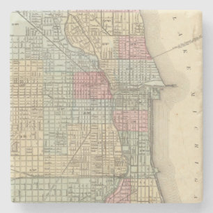 Chicago Map by Mitchell Stone Coaster
