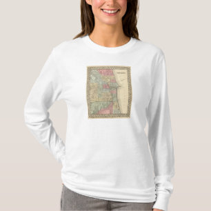 Chicago Map by Mitchell T-Shirt