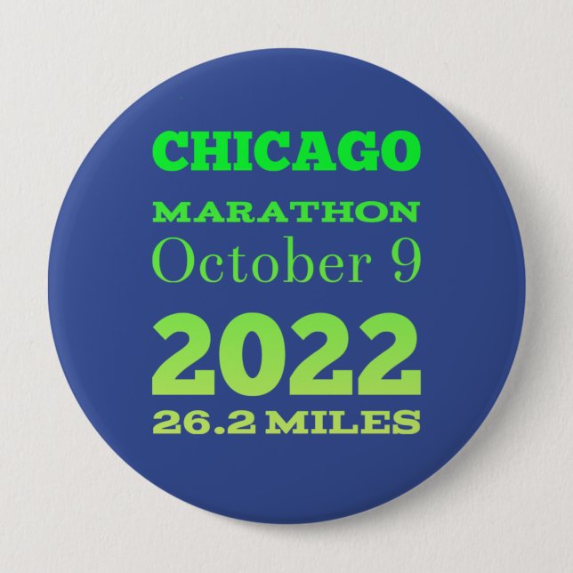 Chicago Marathon 2022 Button (Front)