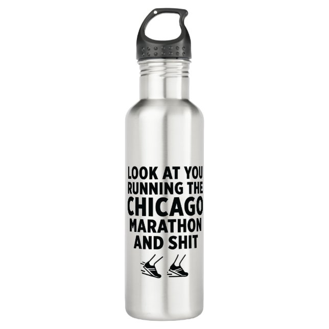 Chicago Marathon Winner or Finisher, Runner 710 Ml Water Bottle (Front)