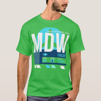 Chicago MDW Airport Code Baggage Tag Midway T-Shirt