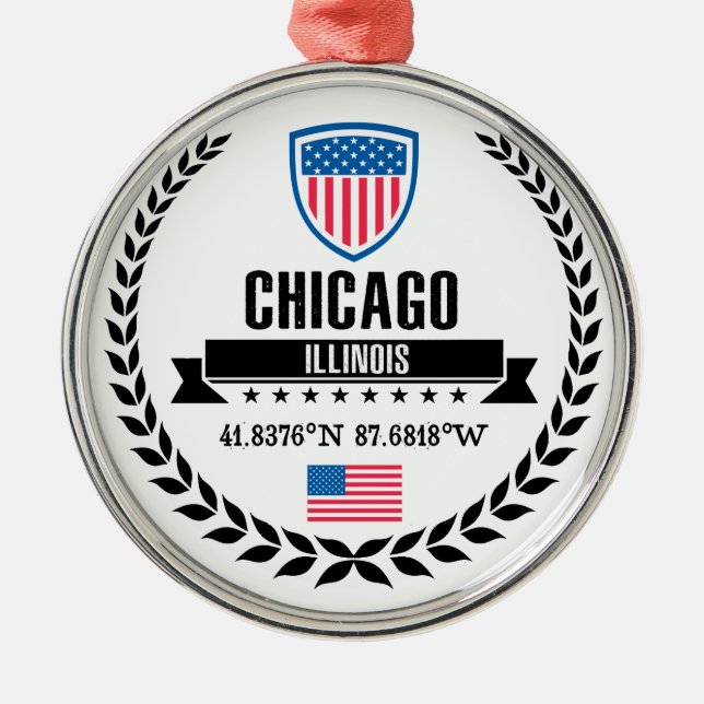 Chicago Metal Tree Decoration (Front)