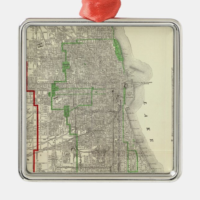 Chicago Metal Tree Decoration (Front)