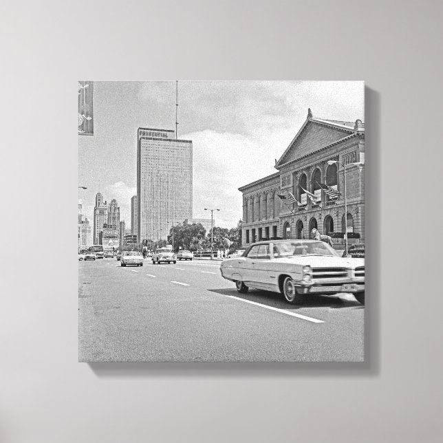 Chicago Michigan Avenue Art Museum 1960's Photo Canvas Print (Front)