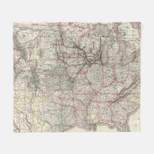 Chicago Milwaukee and St Paul Ry and connections Fleece Blanket