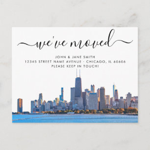 Chicago Moving Announcement Postcard