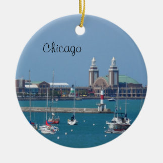 Chicago Navy Pier Ceramic Tree Decoration