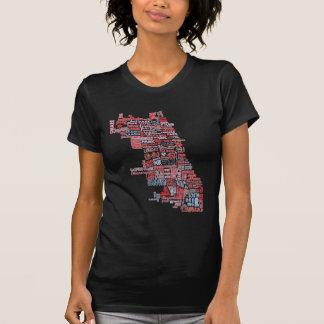 Chicago Neighbourhood Map T-Shirt