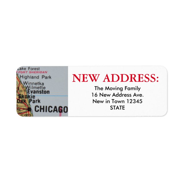 Chicago New Address Label (Front)