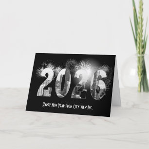 Chicago New Year 2026 Business Thank You Card