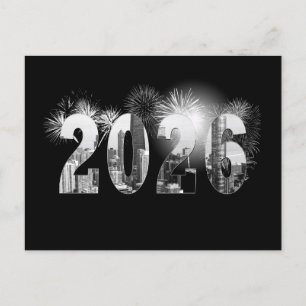 Chicago New Year 2026 Business Thank You  Postcard