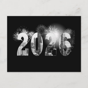 Chicago New Year 2026 Business Thank You  Postcard