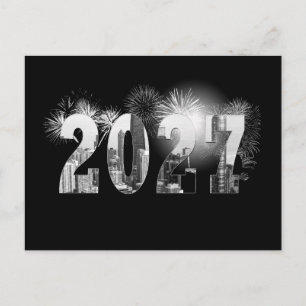 Chicago New Year 2027 Business Thank You Postcard