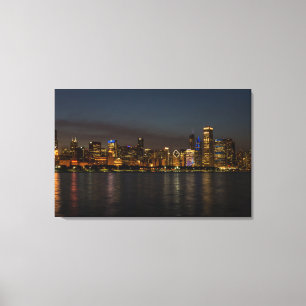 Chicago Night Cityscape Canvas Print