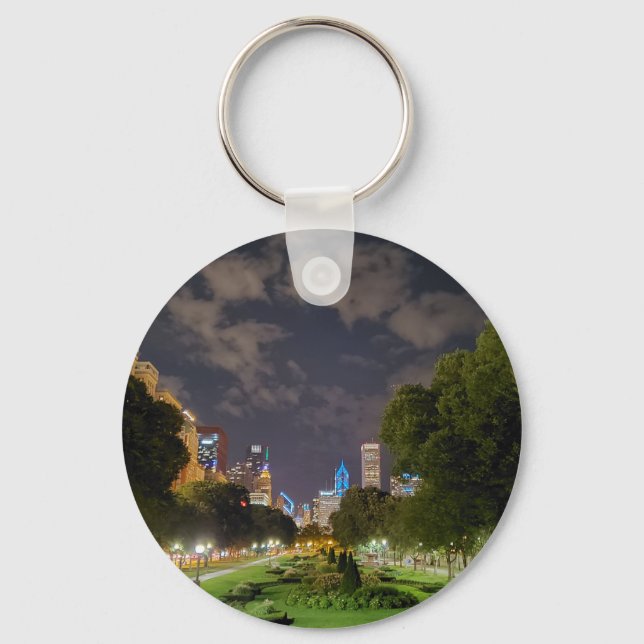 Chicago Night Sky Keychain (Front)