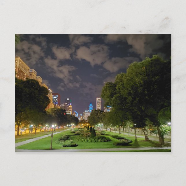 Chicago Night Sky postcard (Front)