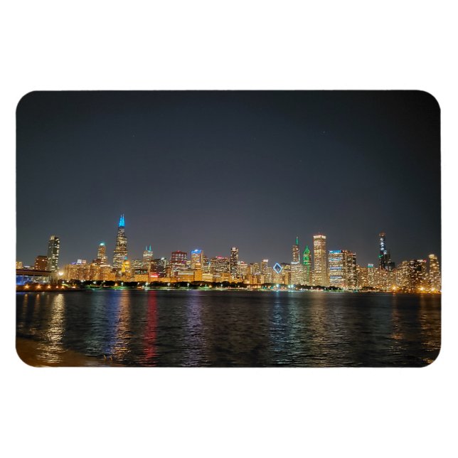 Chicago Night Skyline magnet (Horizontal)