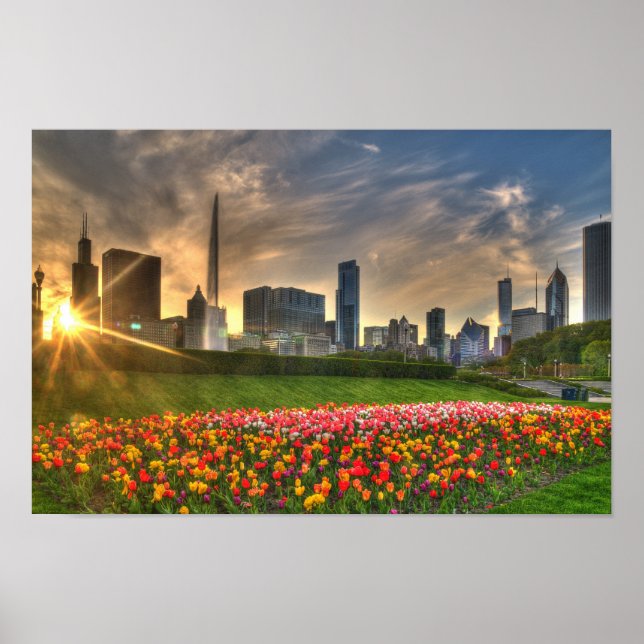Chicago on canvas poster (Front)
