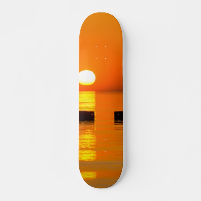 Chicago Orange Galore Morning Skateboard (Front)