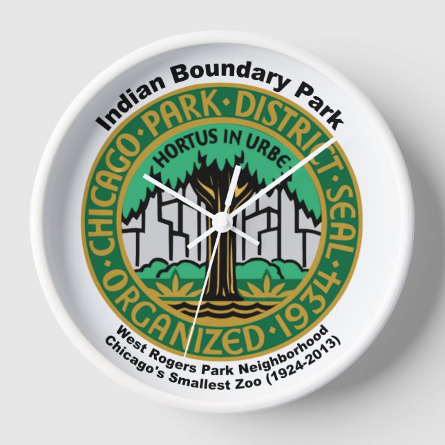 Chicago Park District, Indian Boundary Park Zoo Clock (Front)
