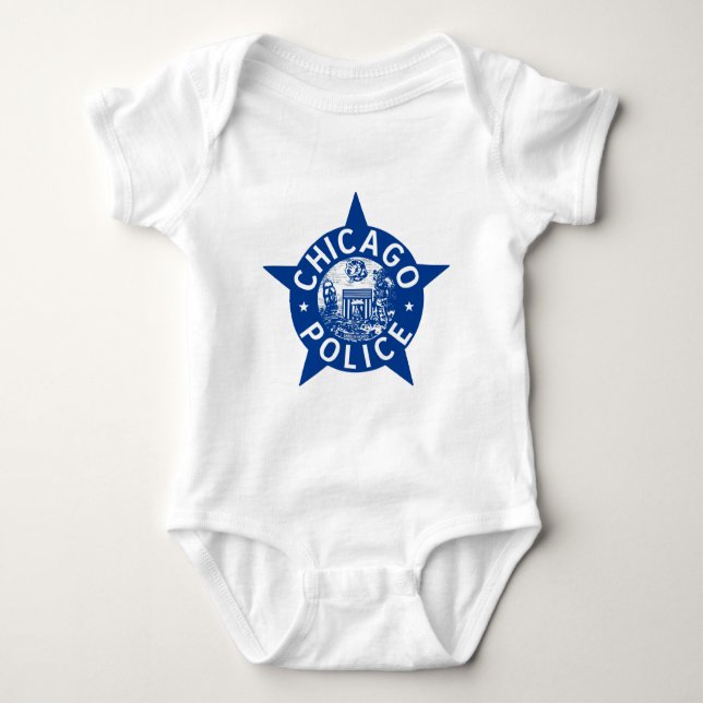 Chicago Police VINTAGE STAR Baby Bodysuit (Front)