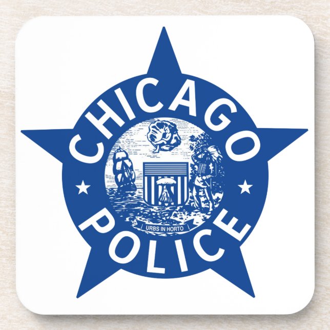 Chicago Police VINTAGE STAR Coaster (Front)