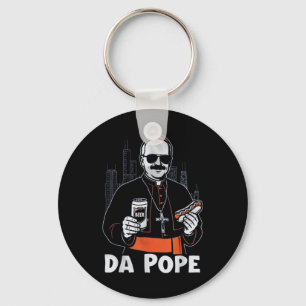 Chicago Pope Leo Xiv "da Pope" T-shirt.png Key Ring