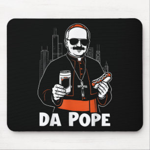 Chicago Pope Leo Xiv Da Pope Funny Meme  Mouse Pad