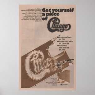 CHICAGO Poster - 1977 original NME - If you leave