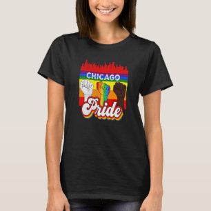 Chicago Pride Rainbow Gay Pride Flag  Lgbt T-Shirt