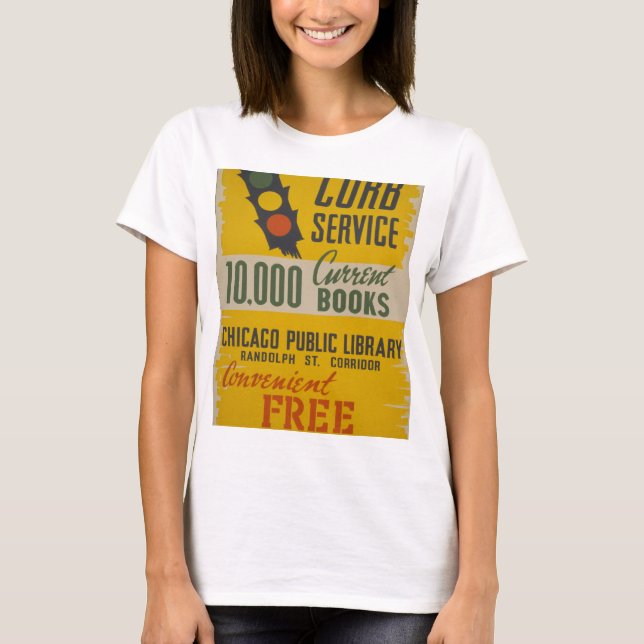 Chicago Public Library Curb Service T-Shirt (Front)