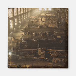 Chicago Railway Locomotive Shop Magnet