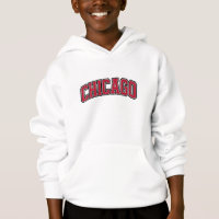 Chicago Red Block Varsity Style Text Design