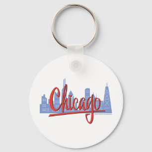 CHICAGO-RED KEY RING
