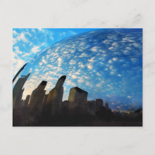 Chicago reflection , postcard